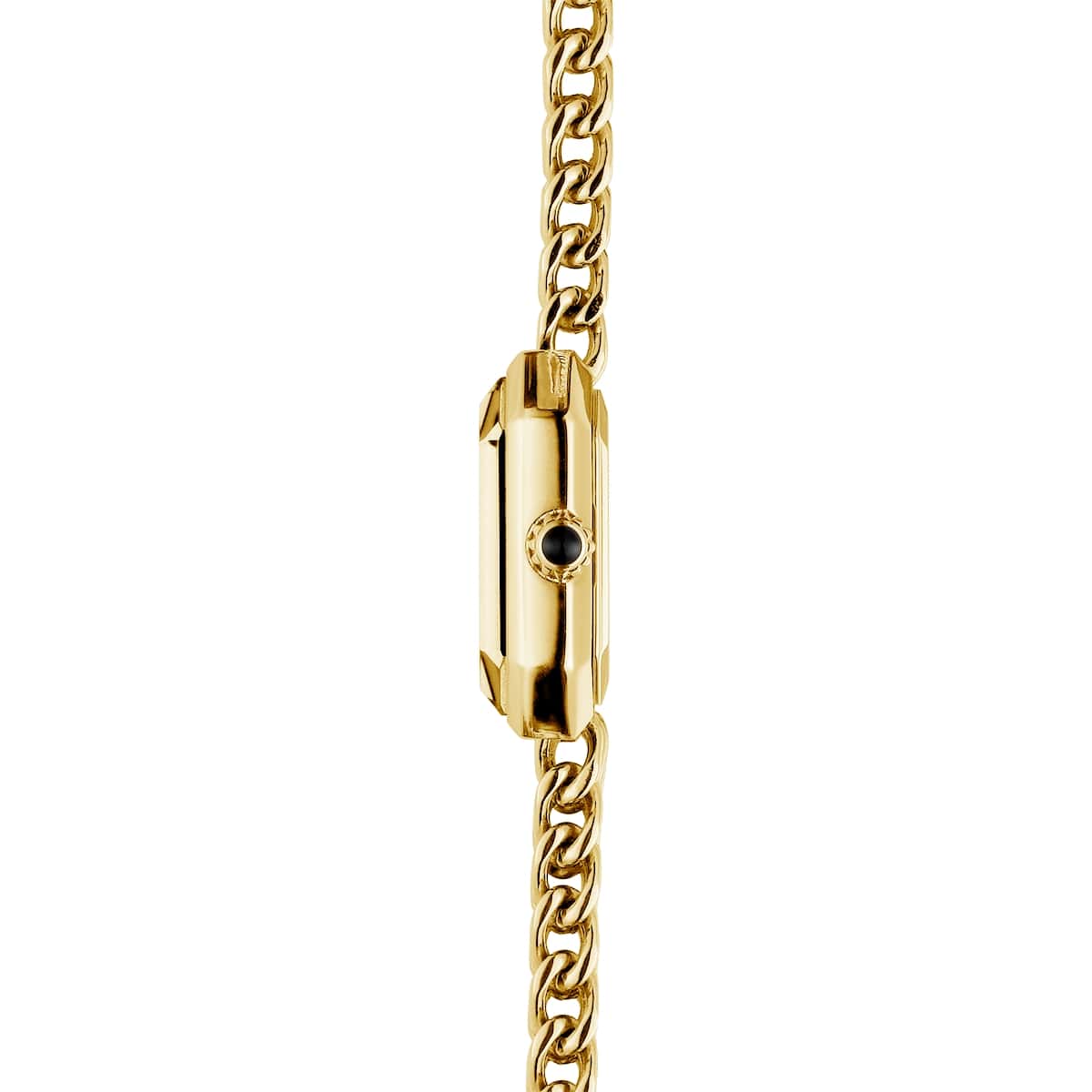 Montre Femme OCTOGONE bracelet acier inoxydable doré cadran noir 17436BP49